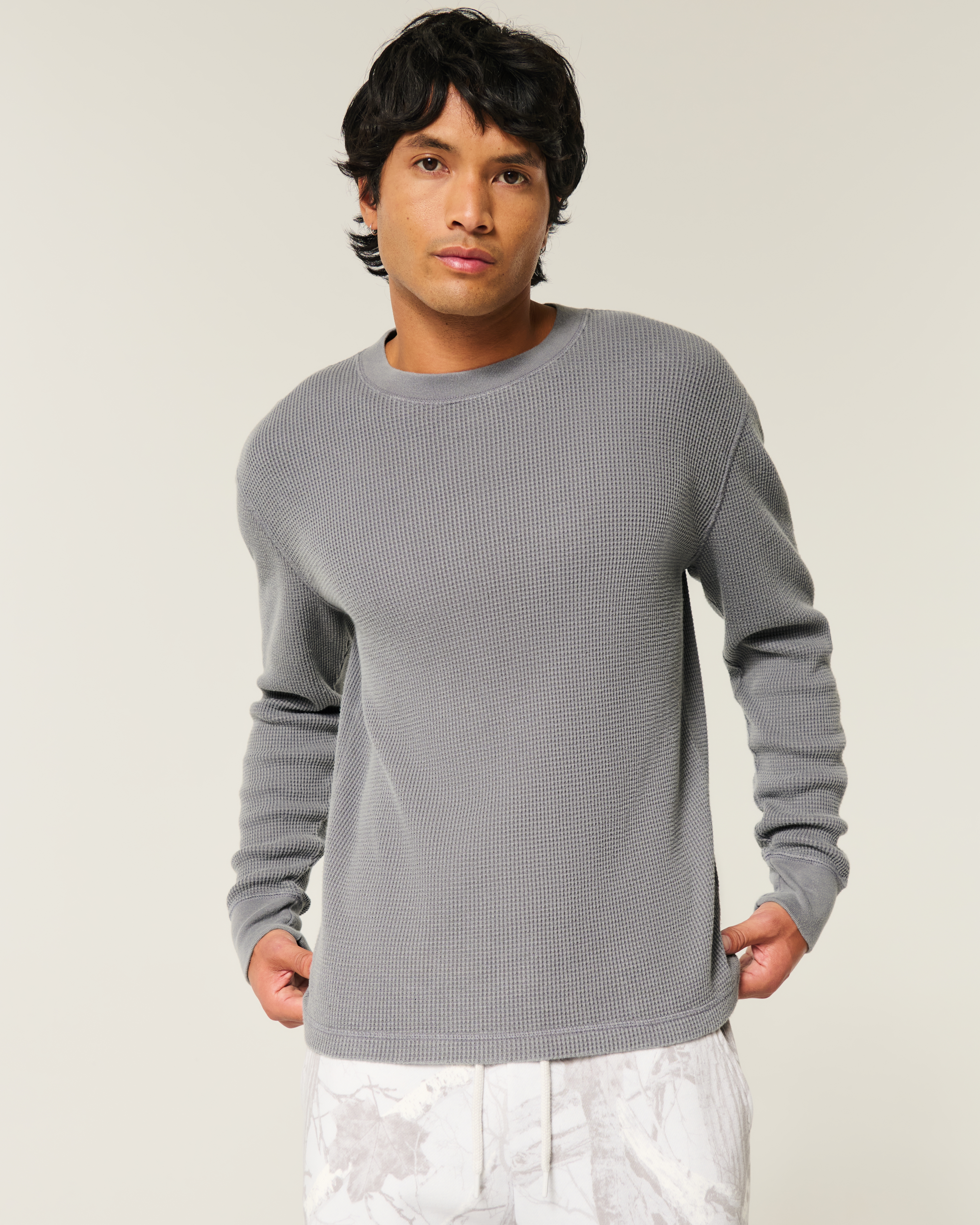 Long-Sleeve Thermal Crew T-Shirt