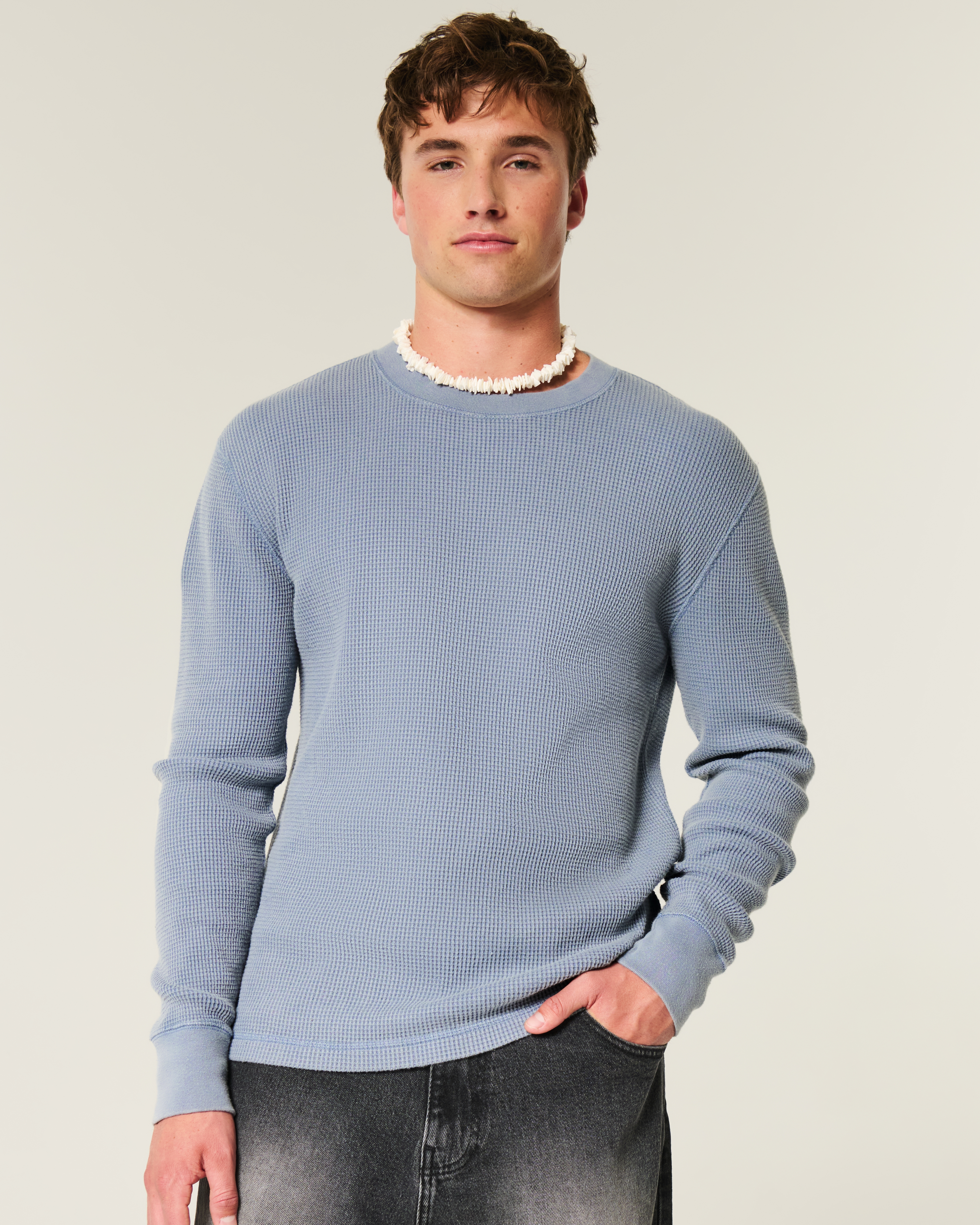 Long-Sleeve Thermal Crew T-Shirt