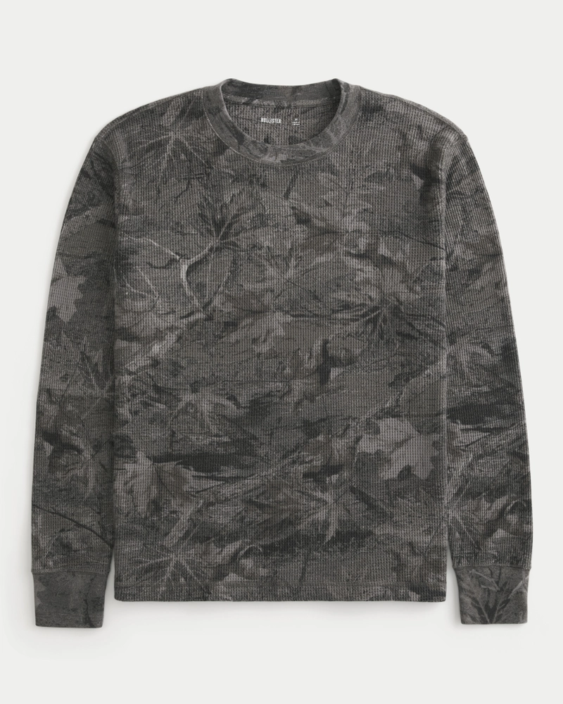 Long-Sleeve Camo Thermal Crew T-Shirt
