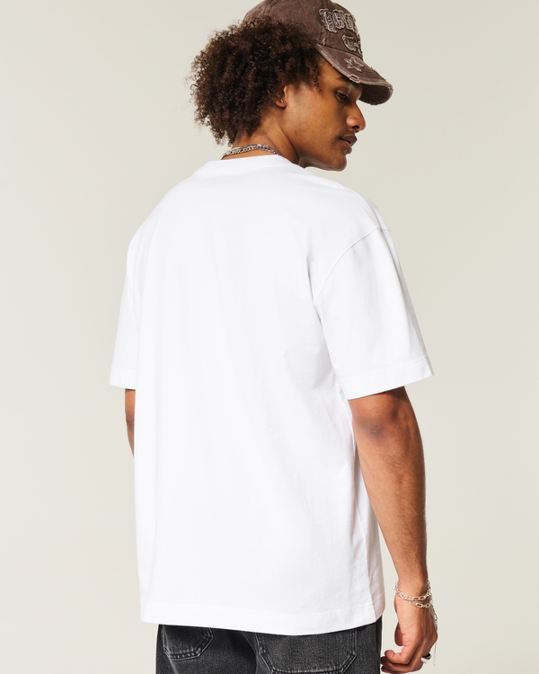Boxy Heavyweight Crew T-Shirt, White view 2