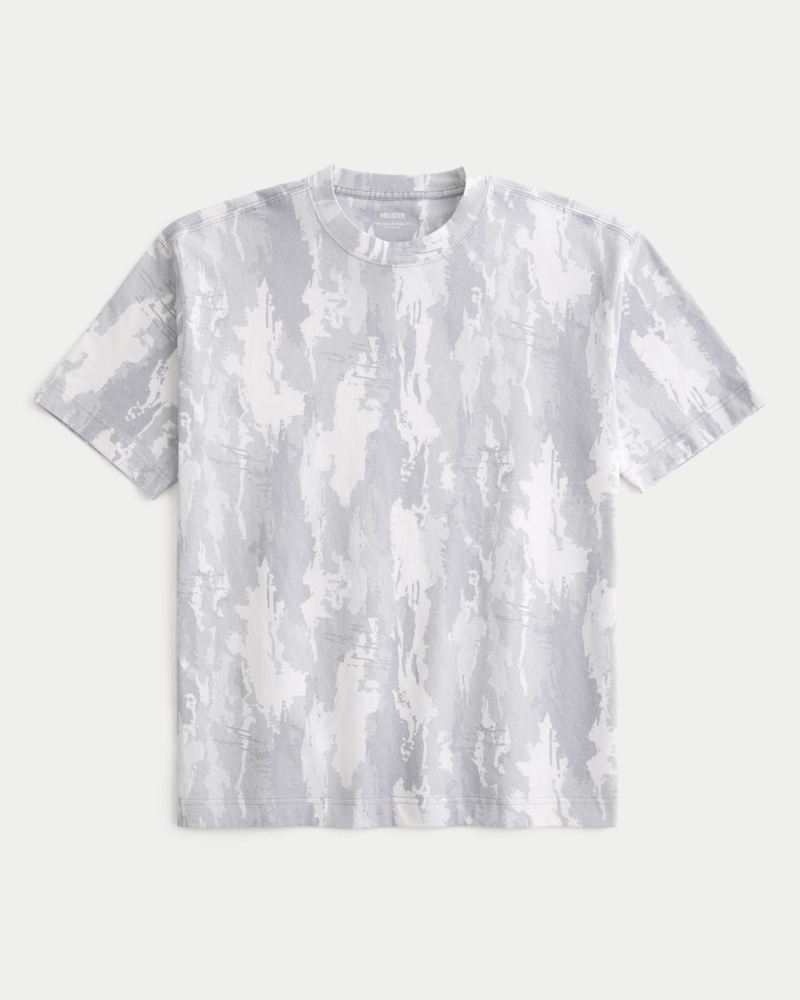 Boxy Heavyweight Camo Crew T-Shirt