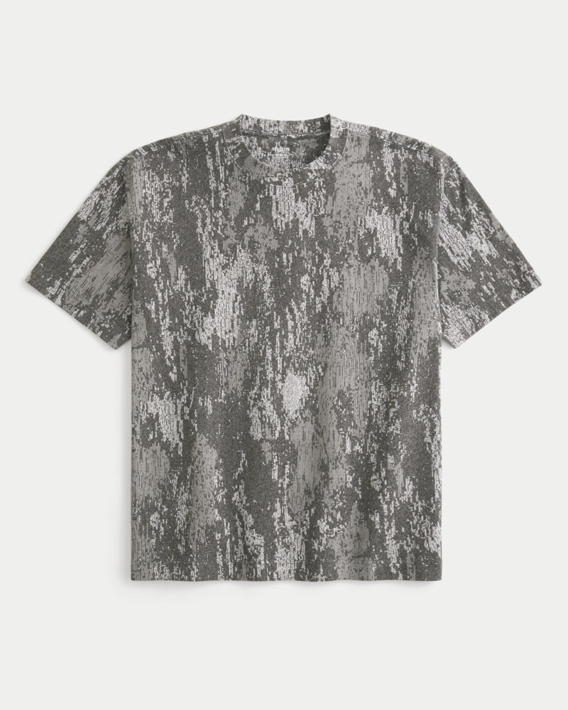 Boxy Heavyweight Camo Crew T-Shirt