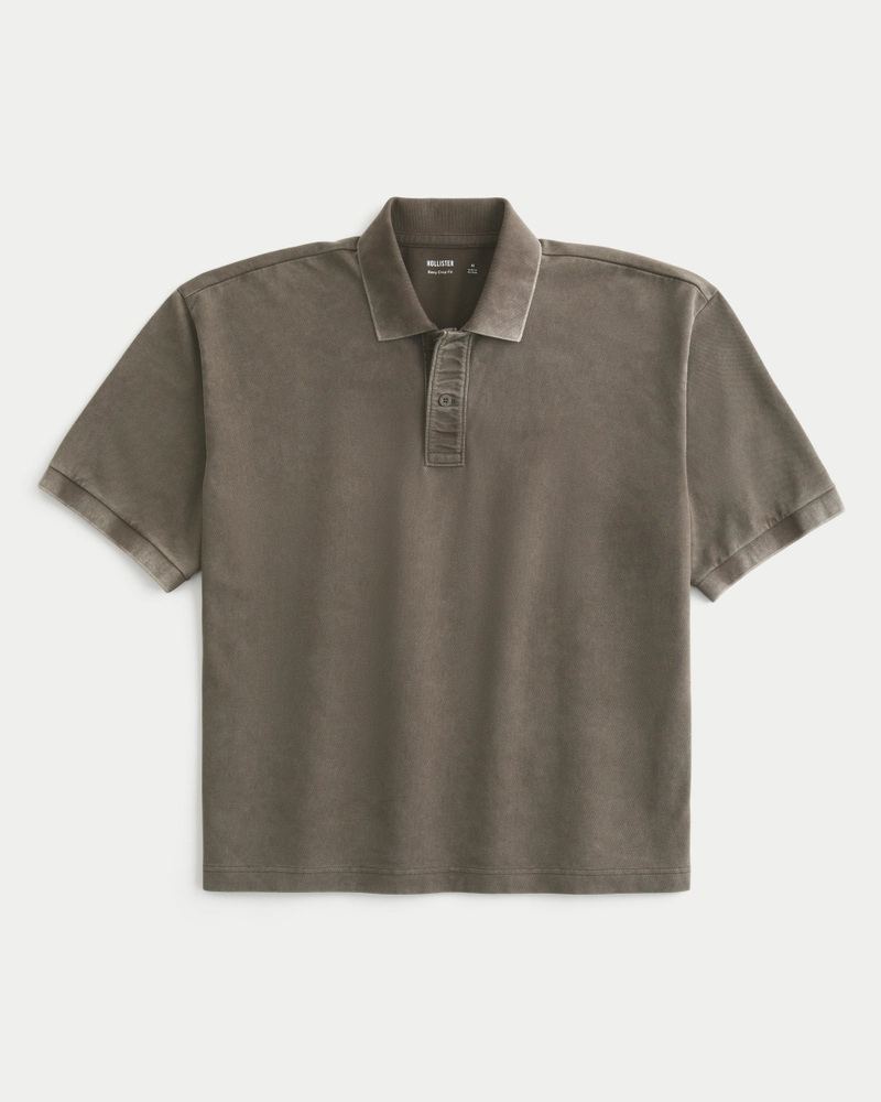 Boxy Washed Crop Polo