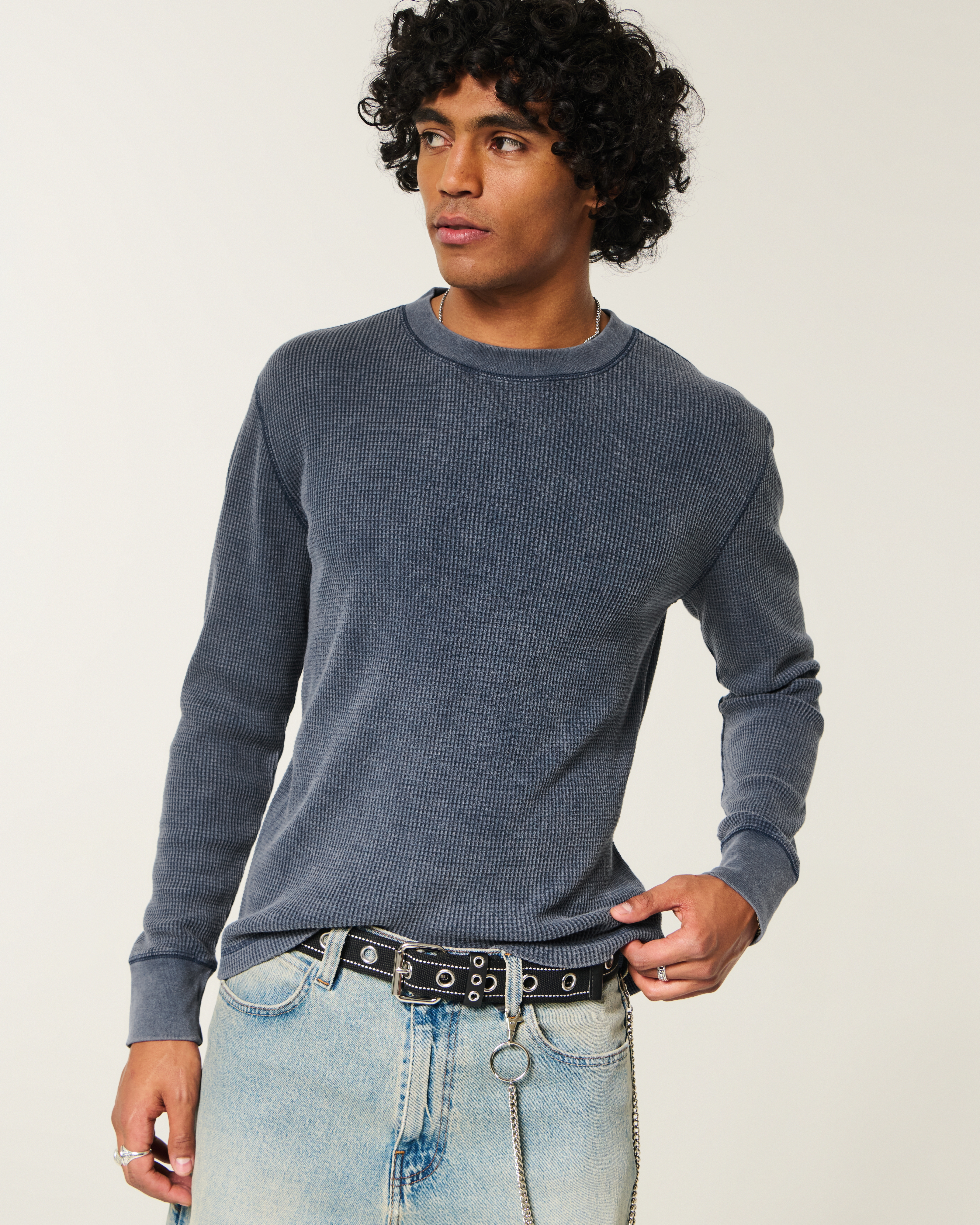 Washed Thermal Crew Shirt