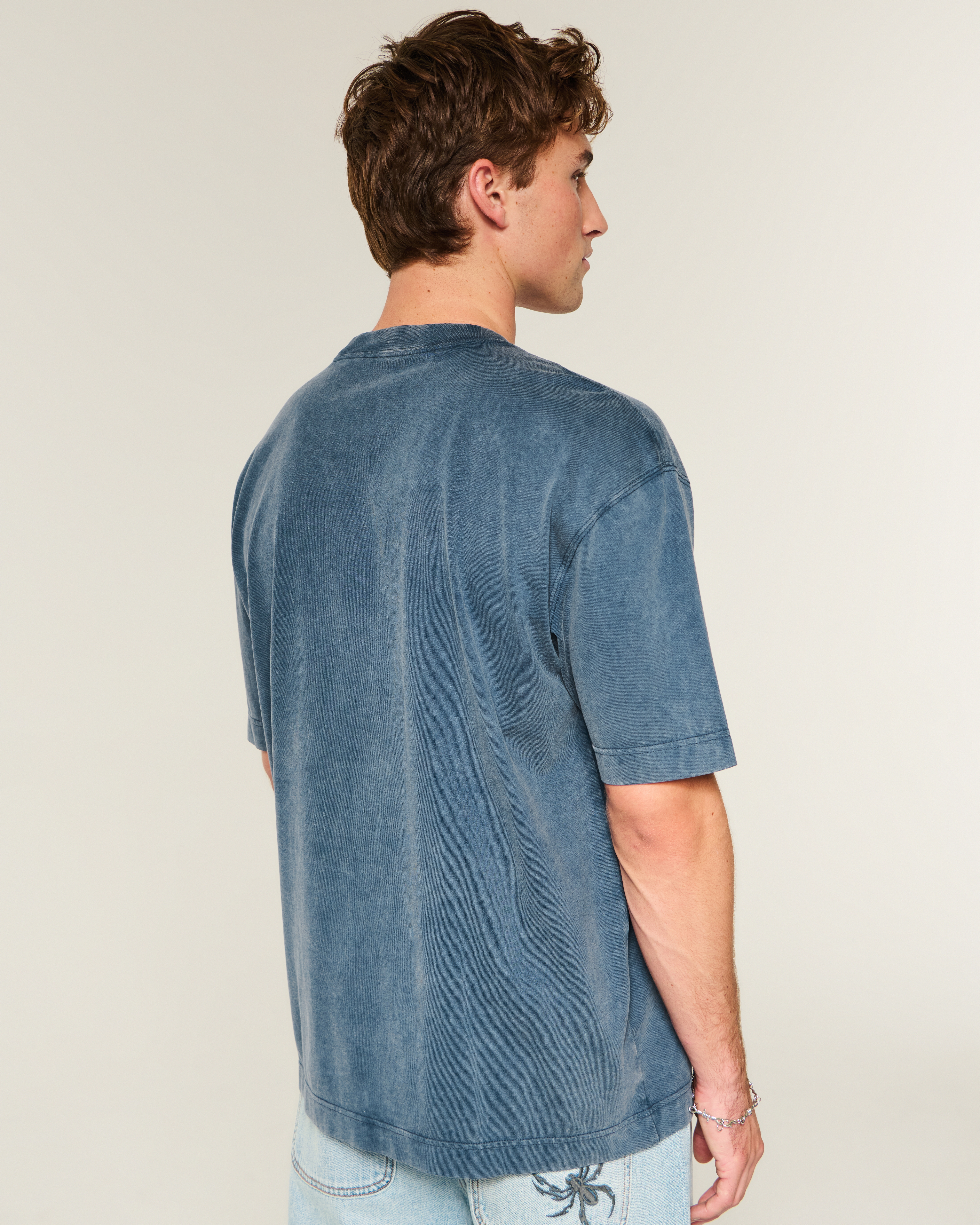 Boxy Heavyweight Washed Cotton Crew T-Shirt