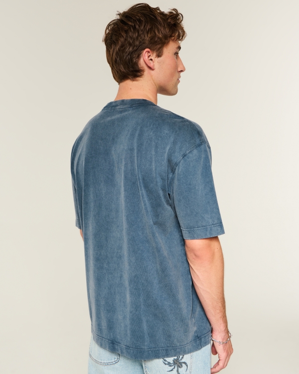 Boxy Heavyweight Washed Cotton Crew T-Shirt