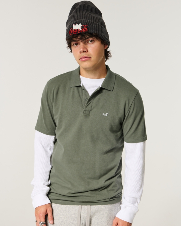 Icon Polo, Dark Olive view 1