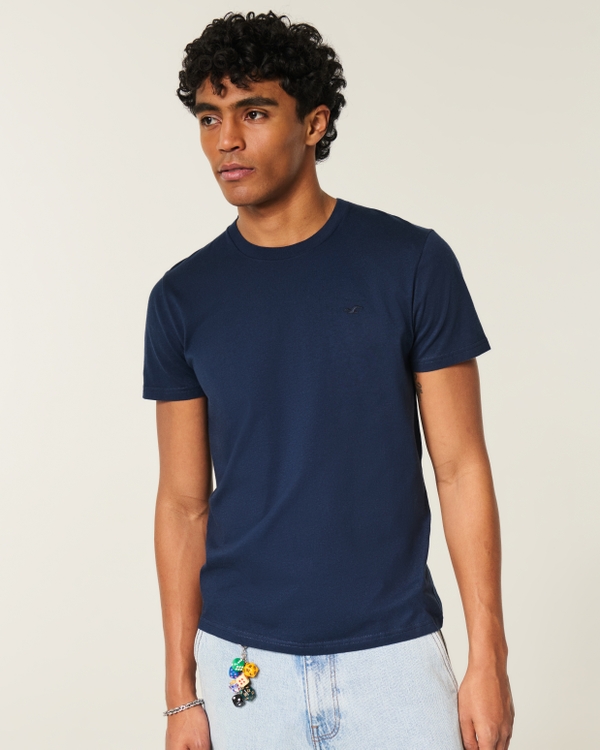 Slim Icon Crew T-Shirt, Navy view 1