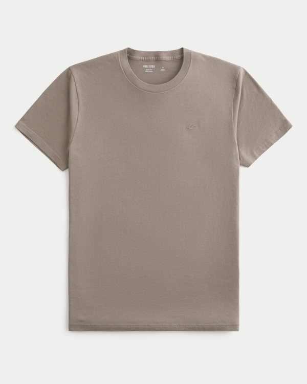 Slim Icon Crew T-Shirt, Dark Tan view 1