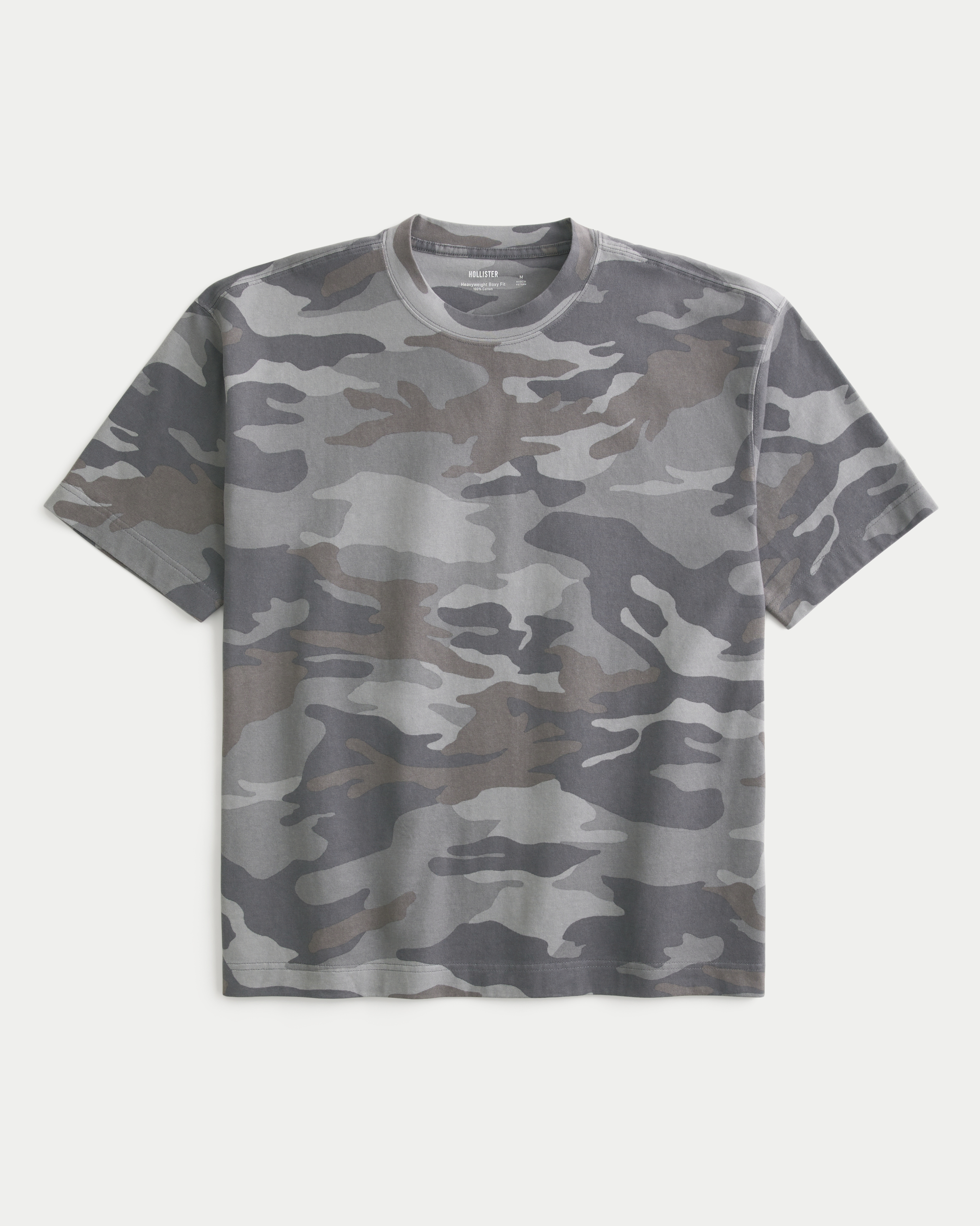 Boxy Heavyweight Cotton Camo Crew T-Shirt