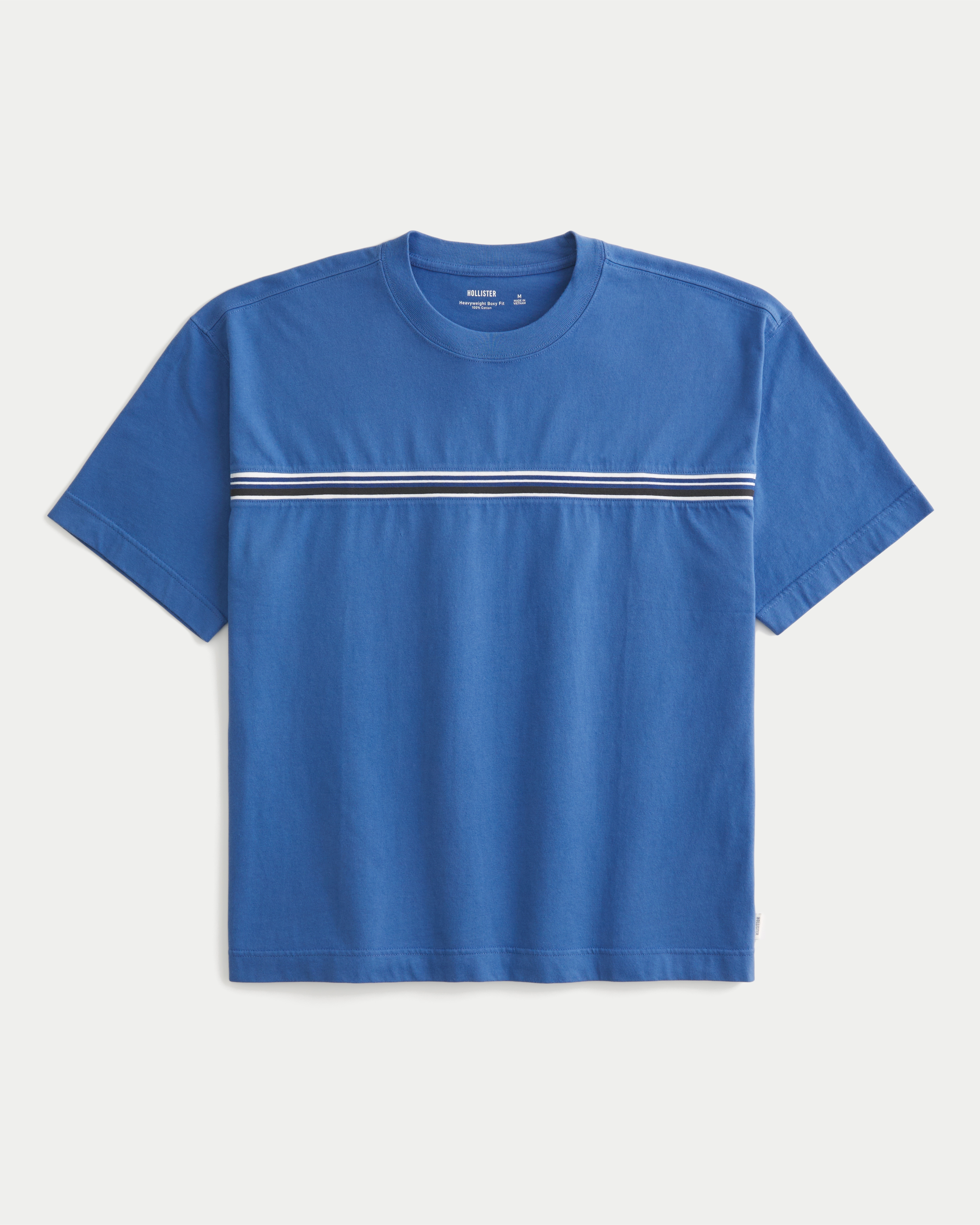 Boxy Heavyweight Striped Crew T-Shirt