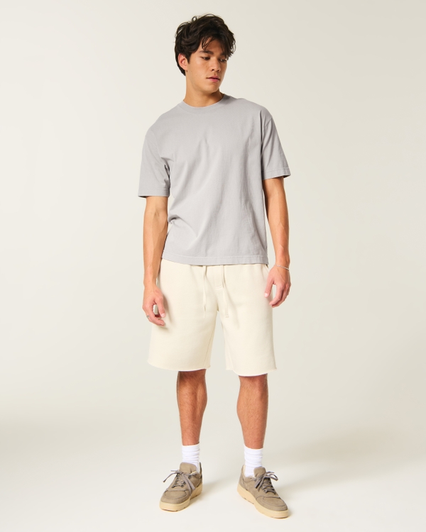 Boxy Heavyweight Crew T-Shirt, Gray view 2