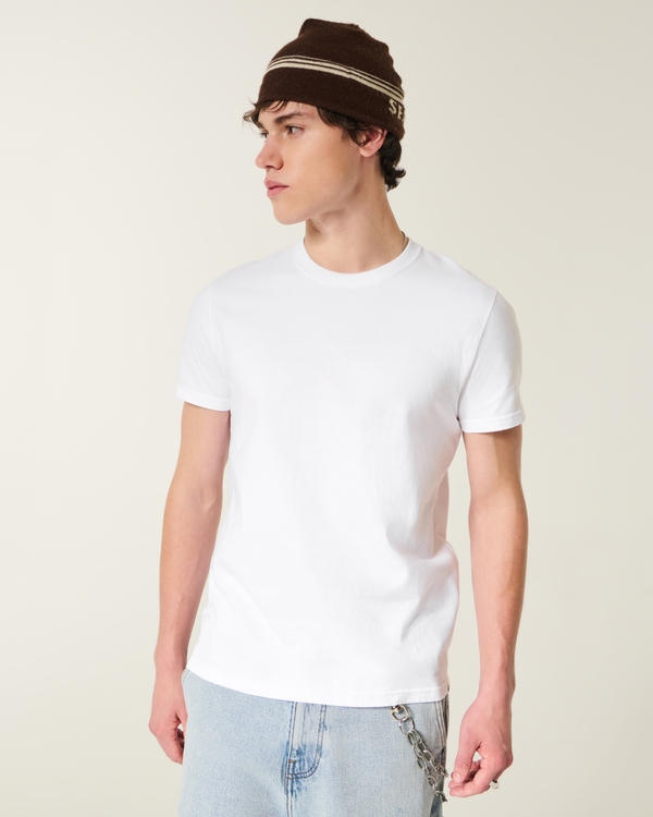 Heavyweight Slim Crew T-Shirt, White view 1