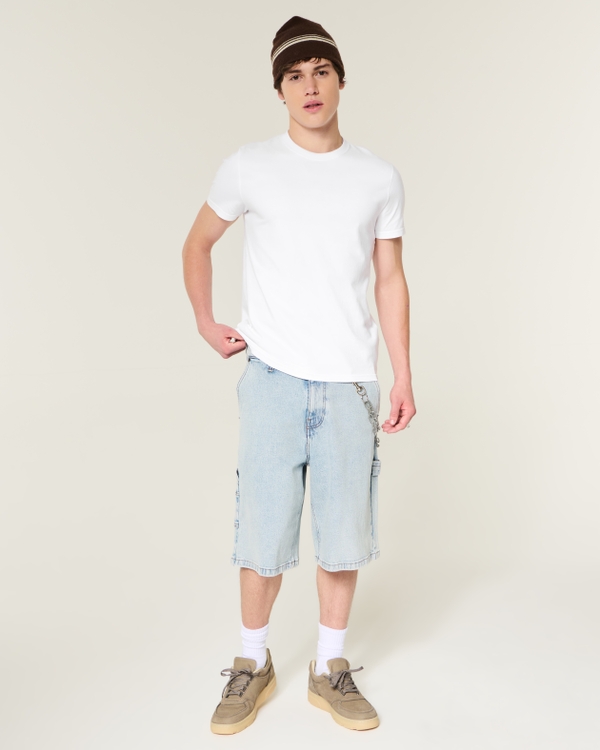 Heavyweight Slim Crew T-Shirt, White view 2