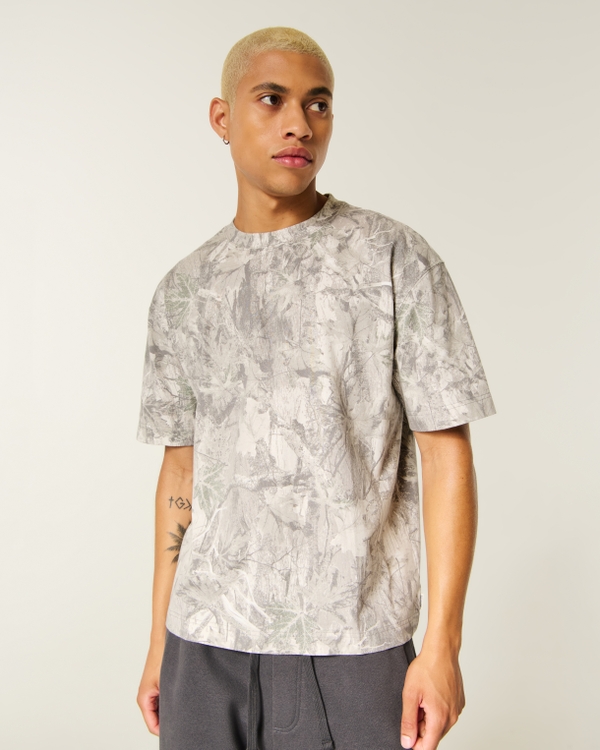 Boxy Heavyweight Camo Crew T-Shirt