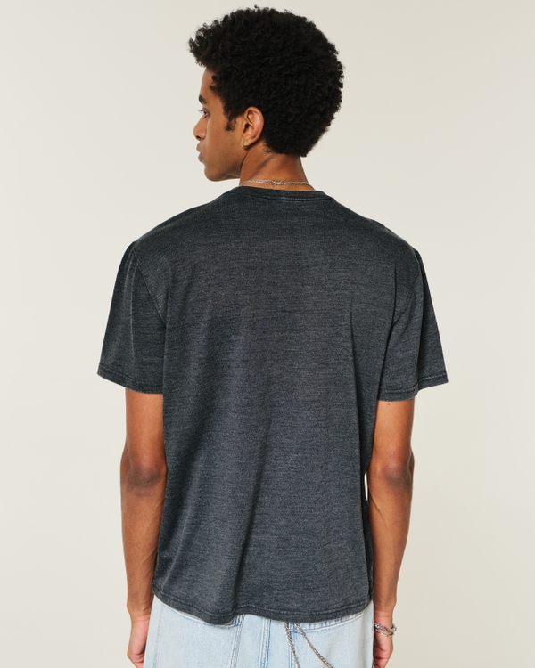 Relaxed Washed Crew T-Shirt, Black view 2