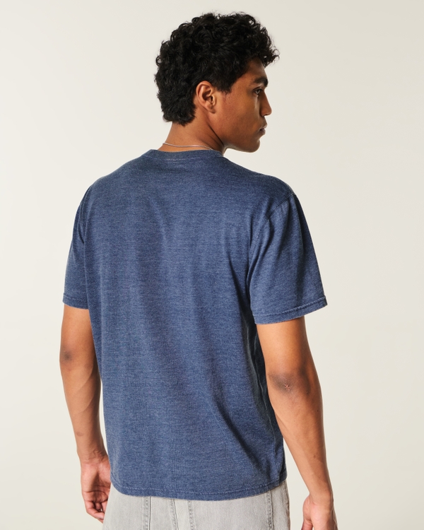 Relaxed Washed Crew T-Shirt, Faded Navy view 2