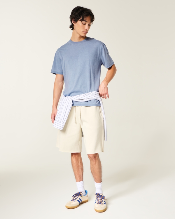 Relaxed Washed Crew T-Shirt, Dark Blue view 2