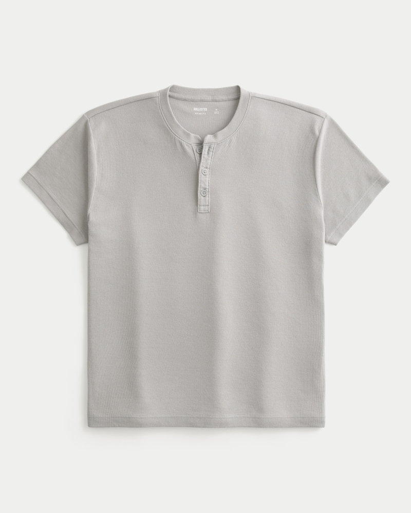 Men's Relaxed Short-Sleeve Rib Henley | Men's New Arrivals