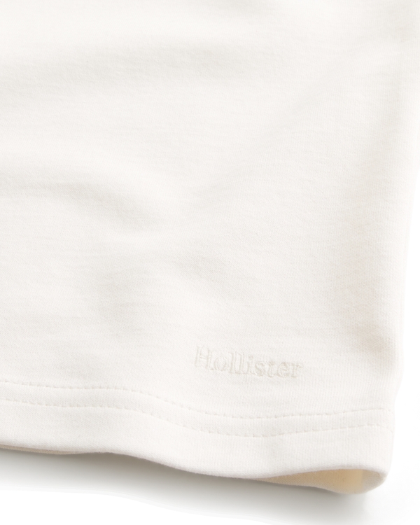 Relaxed Everyday Tee, Cream And Navy view 2
