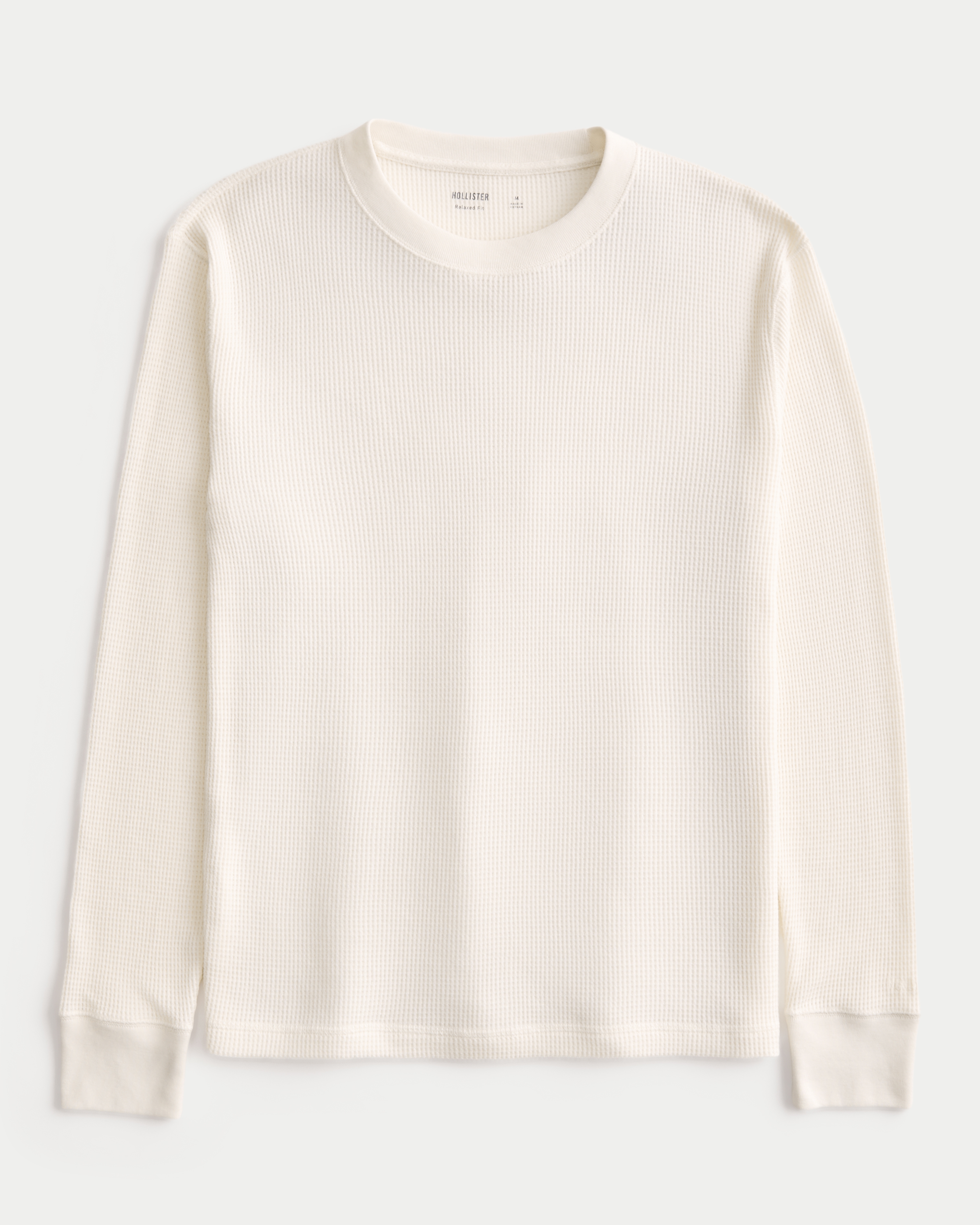 Relaxed Long-Sleeve Thermal Crew T-Shirt