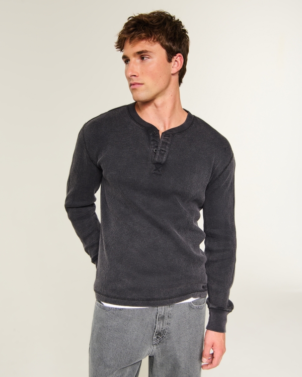 Relaxed Washed Thermal Henley