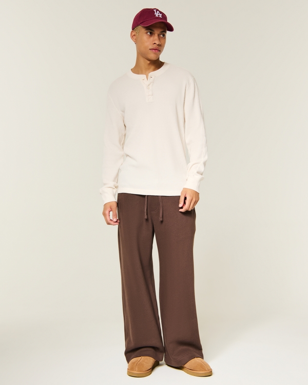 Relaxed Thermal Henley, Cream view 2