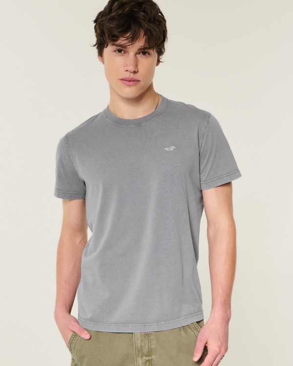Cotton Icon Crew T-Shirt, Dark Gray view 1