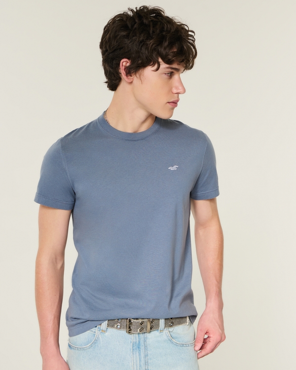 Cotton Icon Crew T-Shirt, Dark Blue view 1