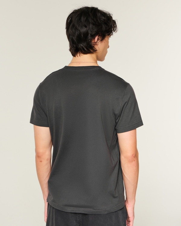 Cotton Crew Icon T-Shirt, Charcoal view 2