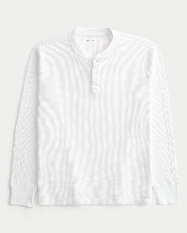 Men's Long-Sleeve Thermal Henley | Men's Tops | HollisterCo.com