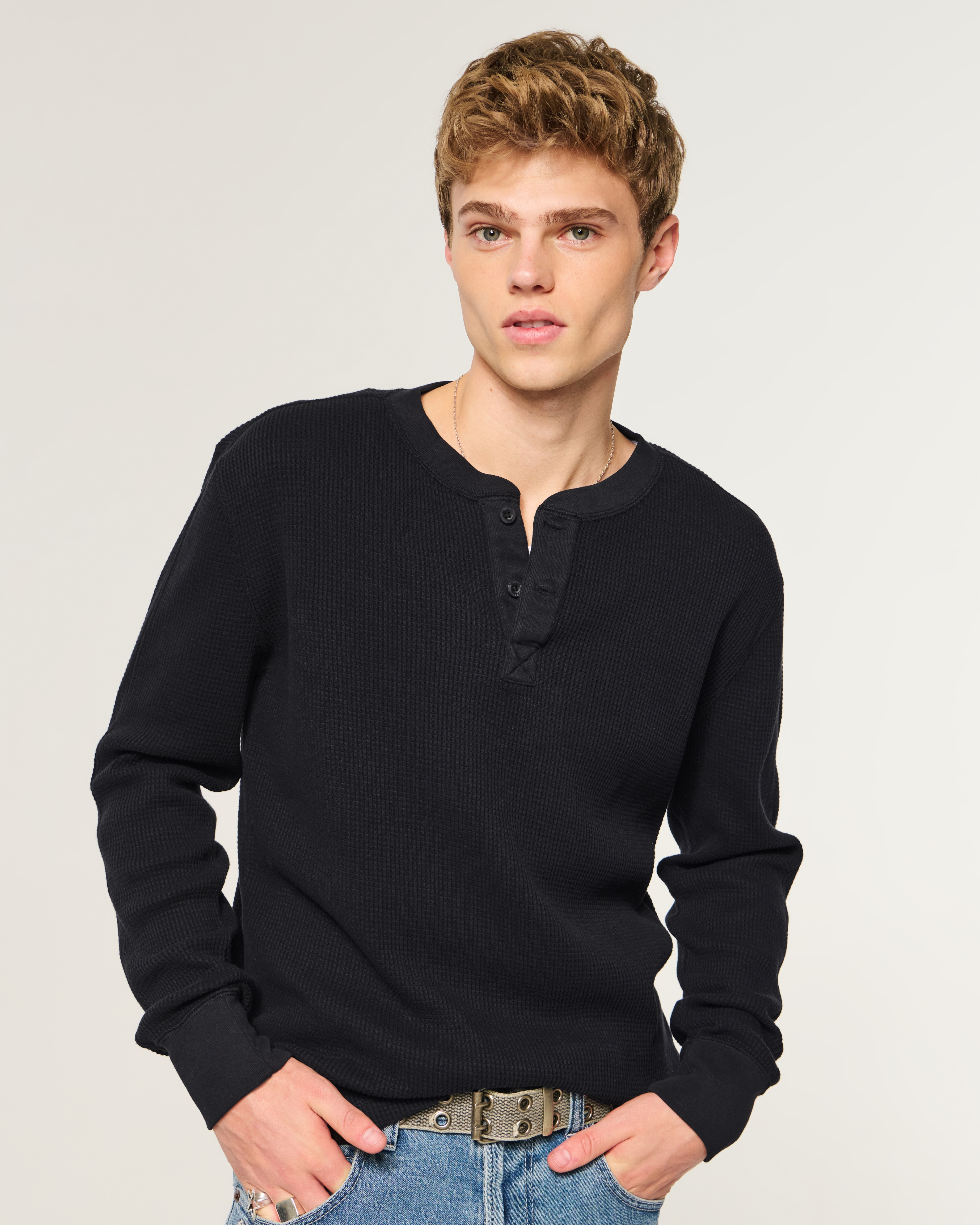 Long-Sleeve Thermal Henley