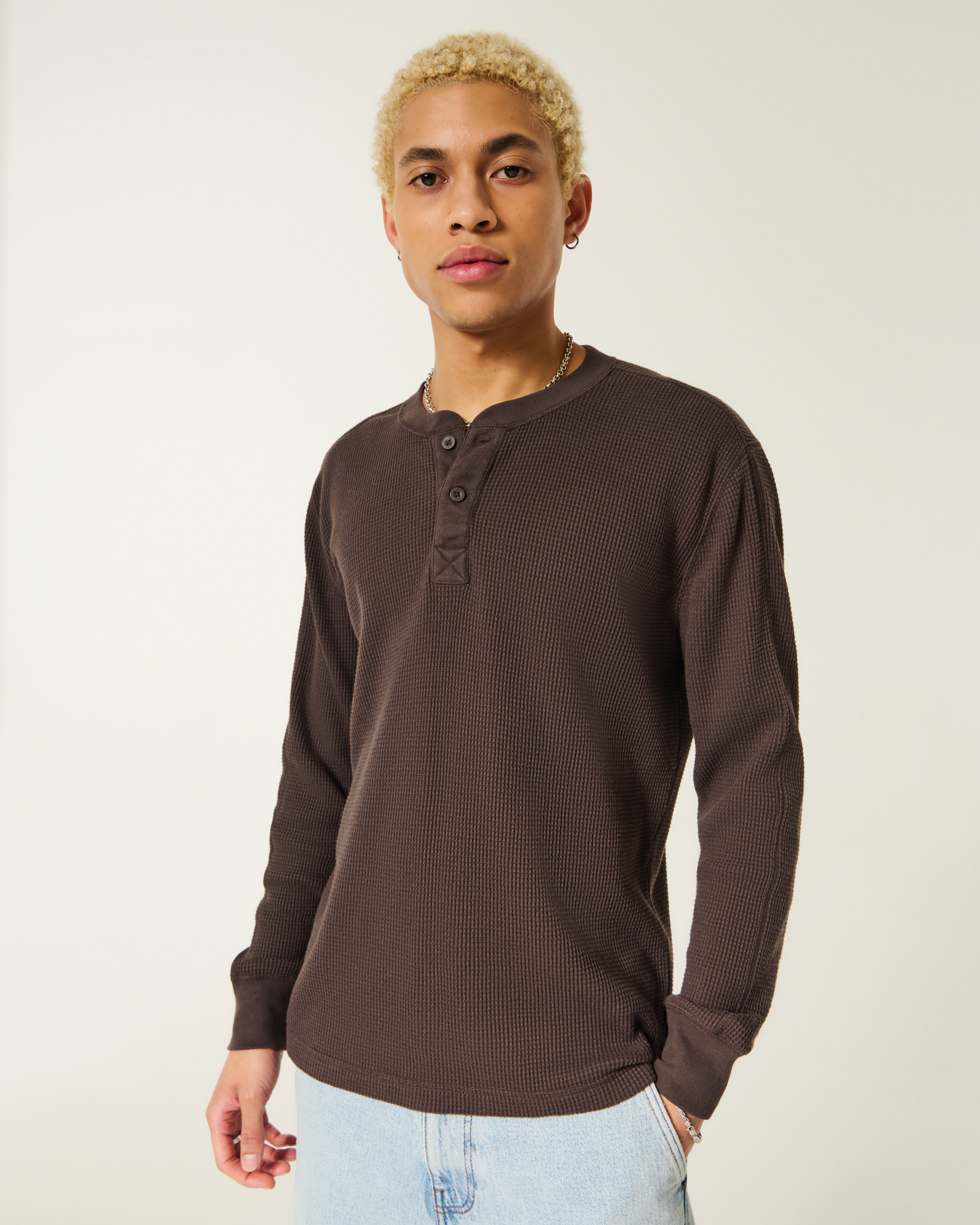 Long-Sleeve Thermal Henley