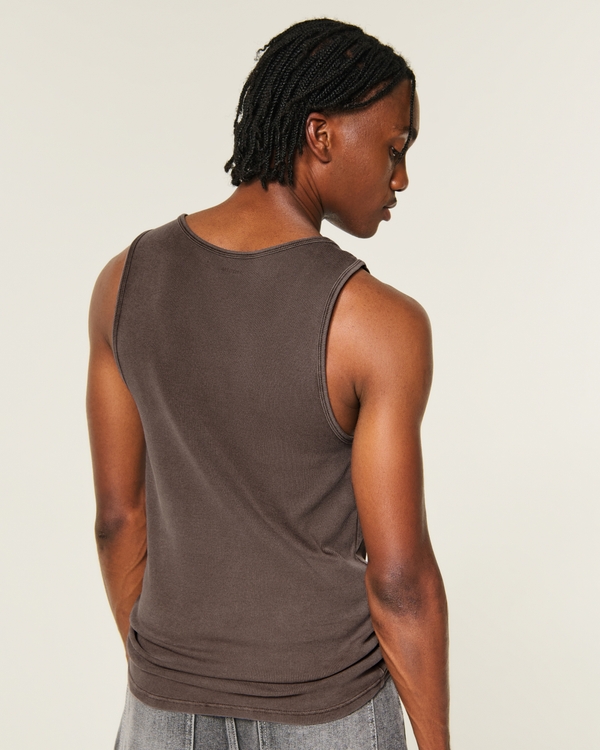Rib Tank, Dark Brown view 2