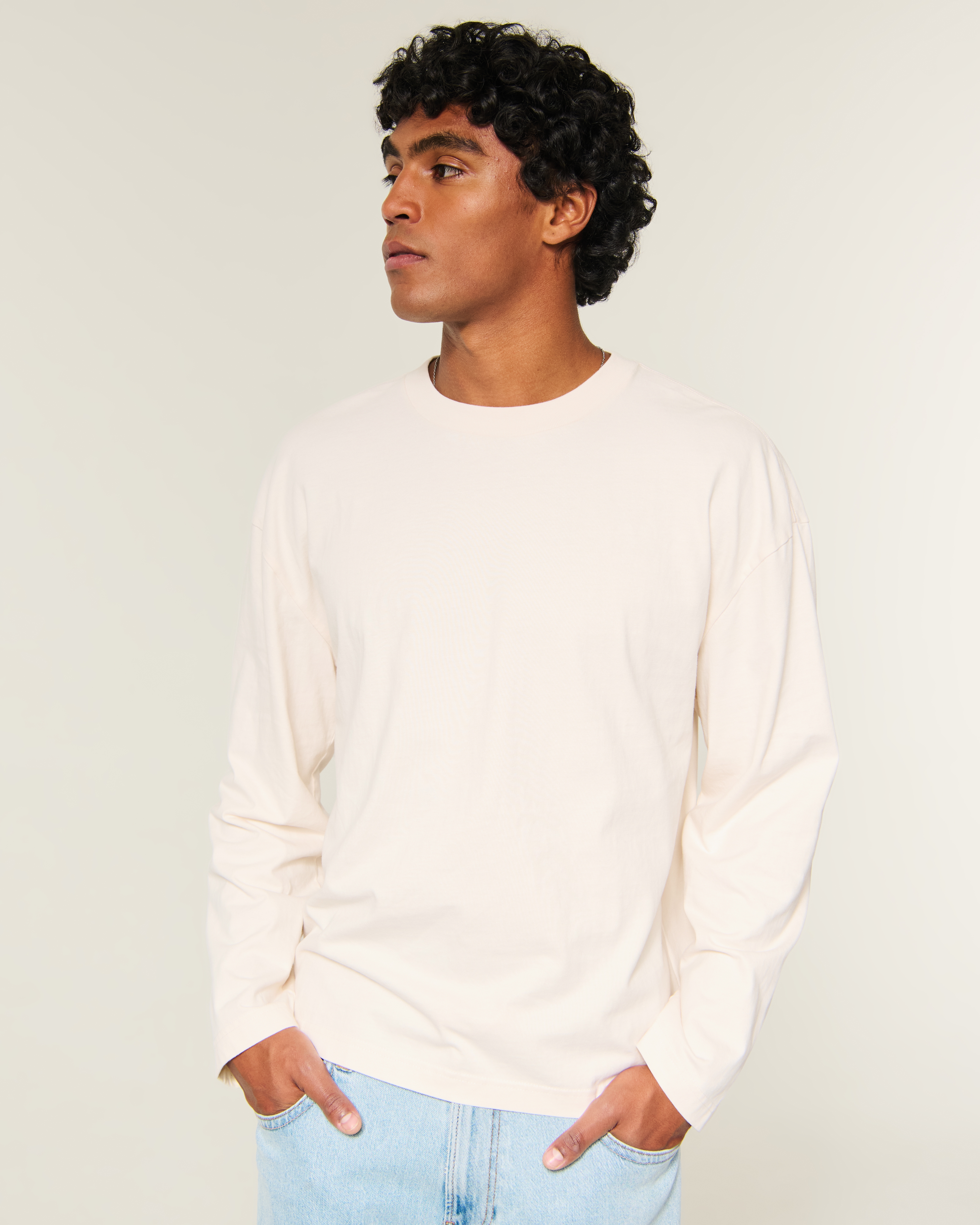 Boxy Heavyweight Long-Sleeve Crew T-Shirt
