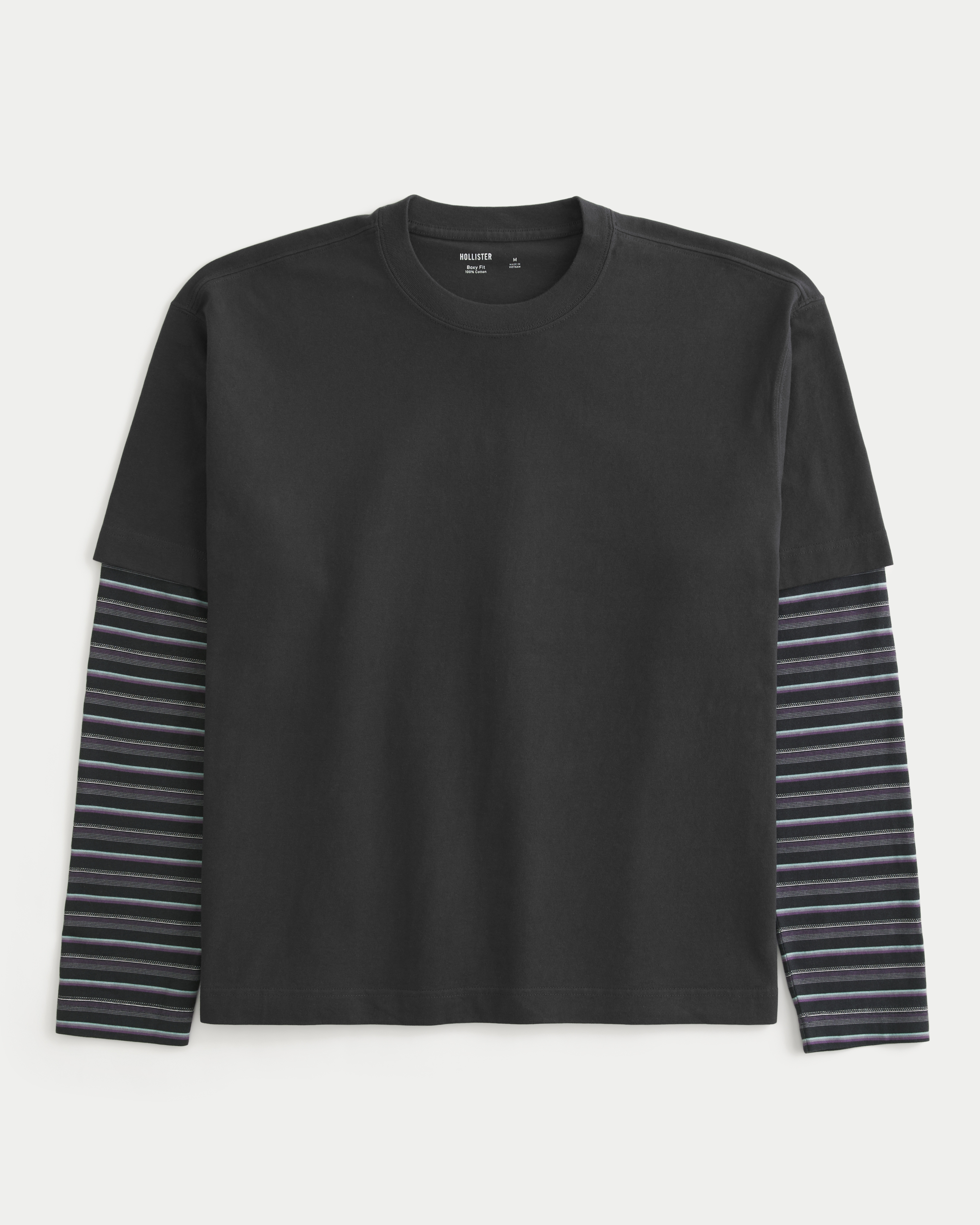 Boxy Layered 2-in-1 Crew T-Shirt