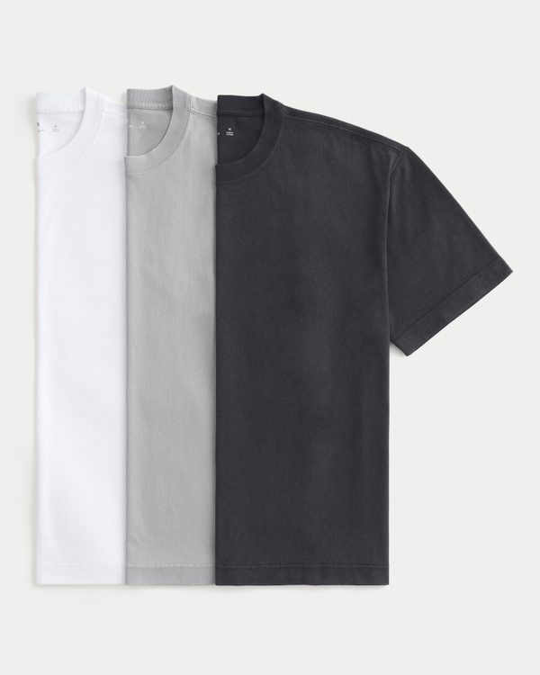 Boxy Heavyweight Crew T-Shirt 3-Pack, Multi view 1