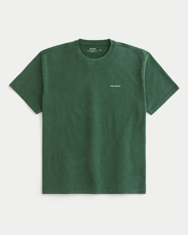 メンズ 厚手のリラックスロゴクルーネックTシャツ | メンズ トップス