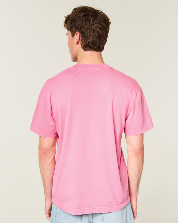 Relaxed Heavyweight Crew T-Shirt, Pink view 2