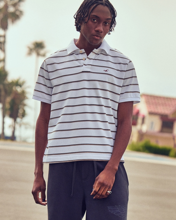 Icon Polo, White Stripe view 1