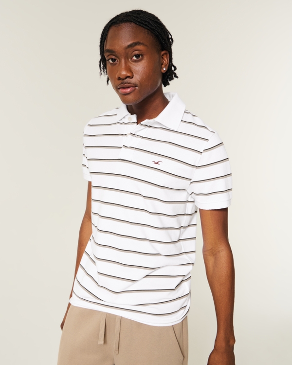 Icon Polo, White Stripe view 1