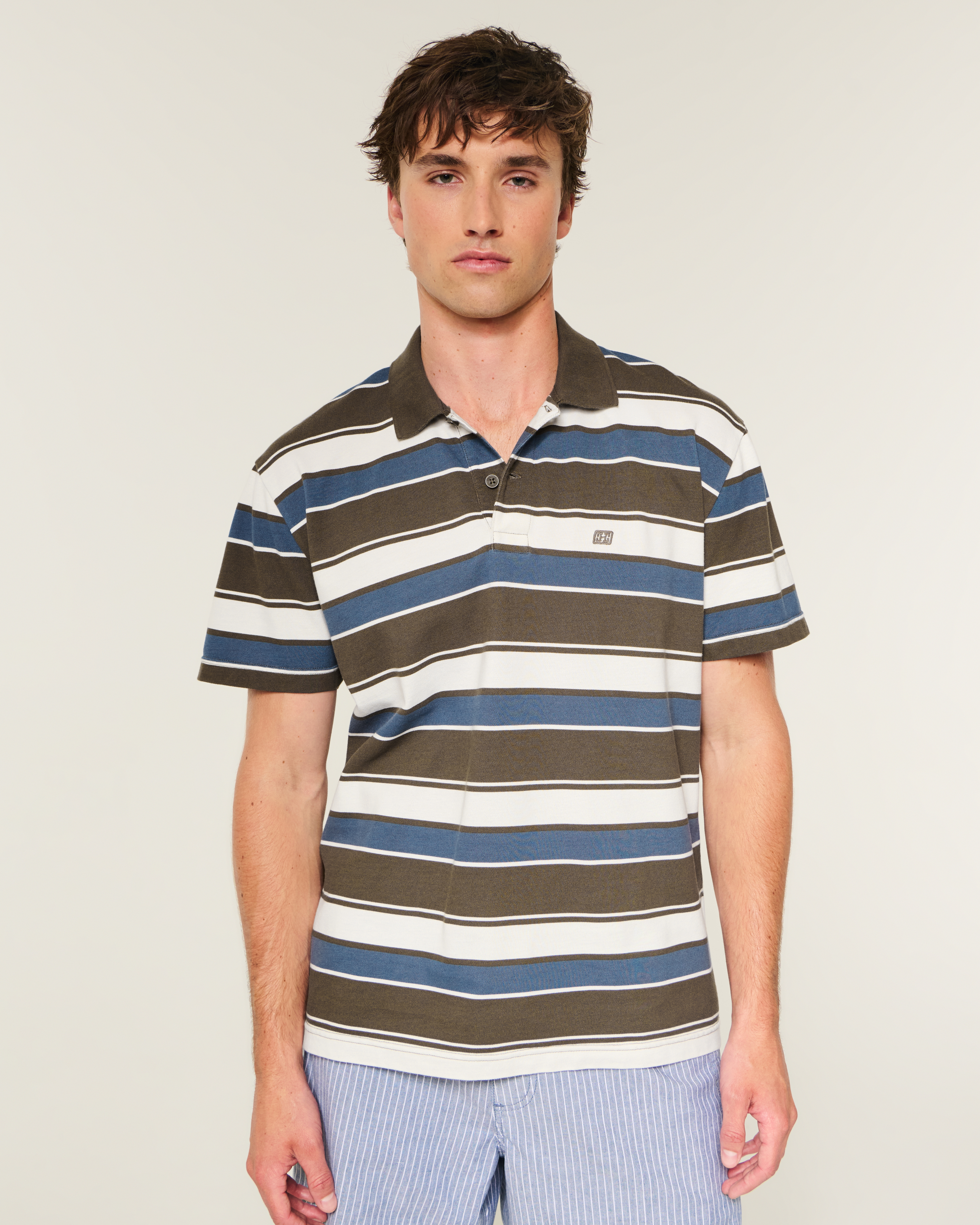 Relaxed Striped Polo