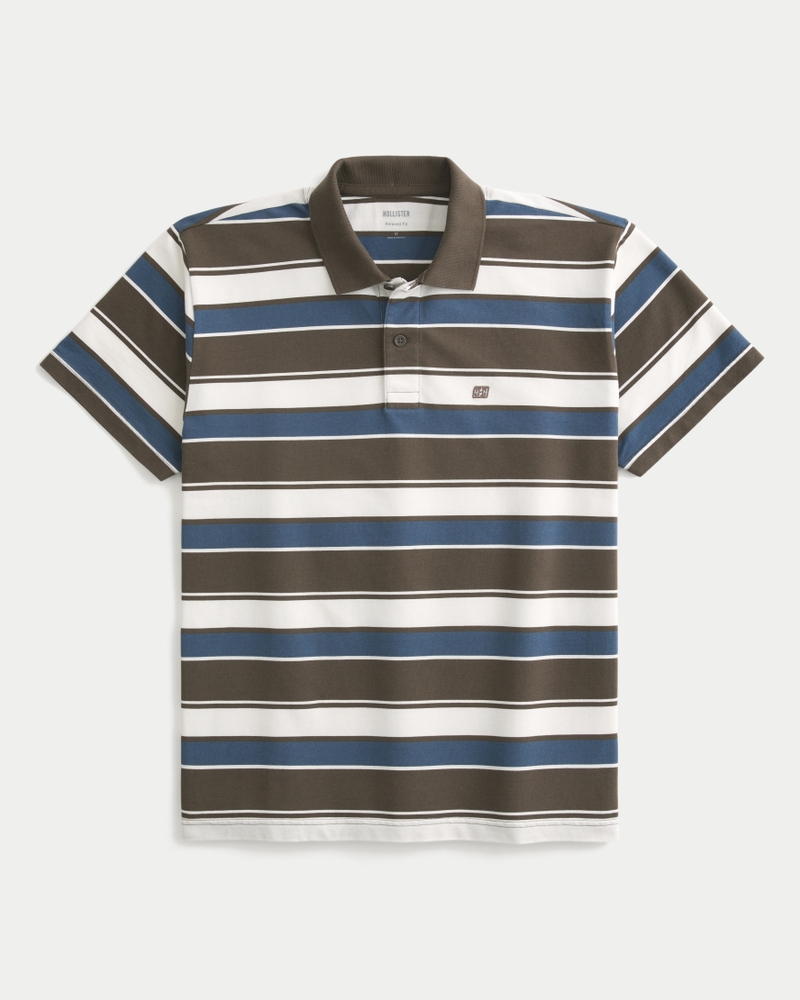Men's Relaxed Striped Polo | Men's Tops | HollisterCo.ca