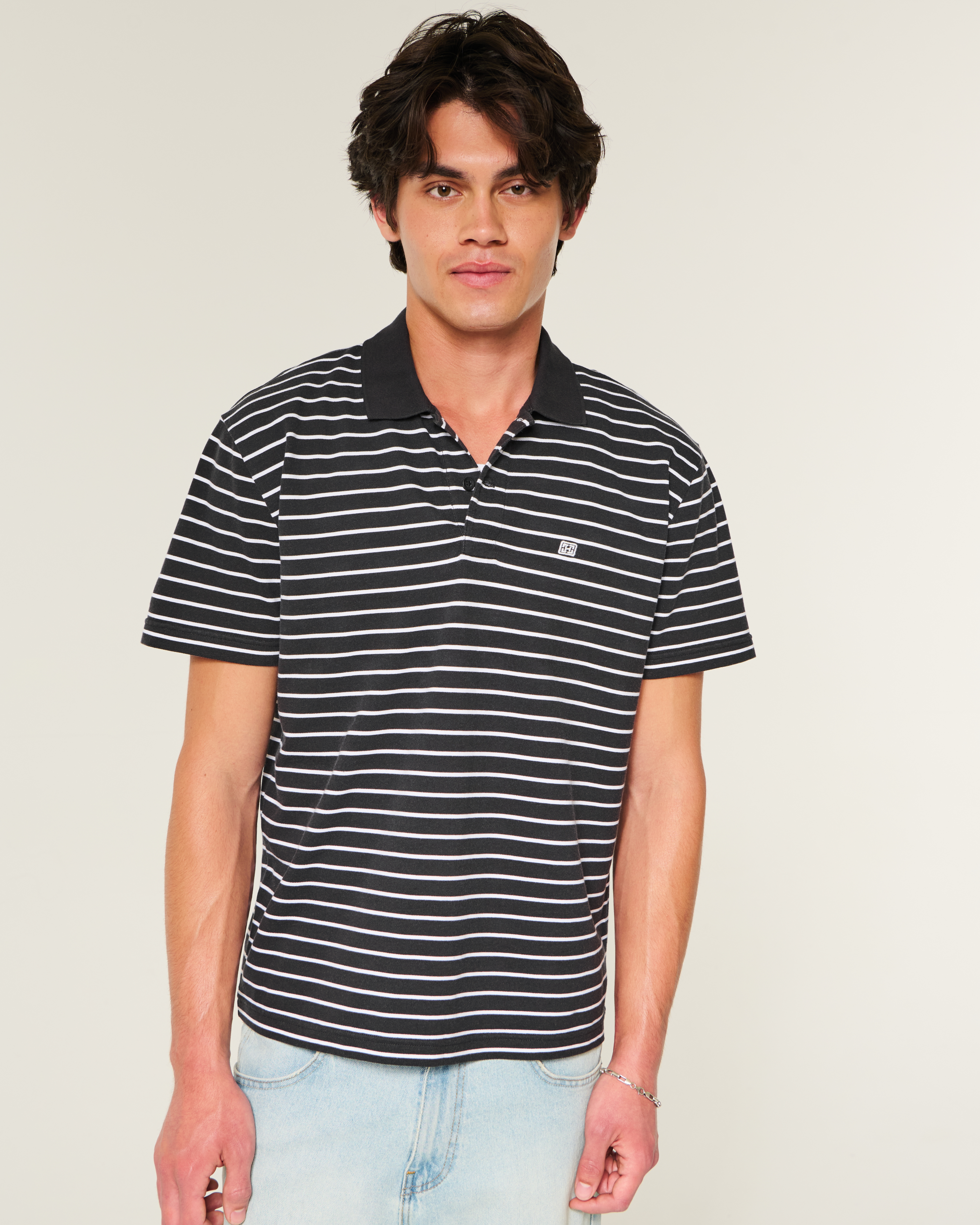 Relaxed Striped Polo