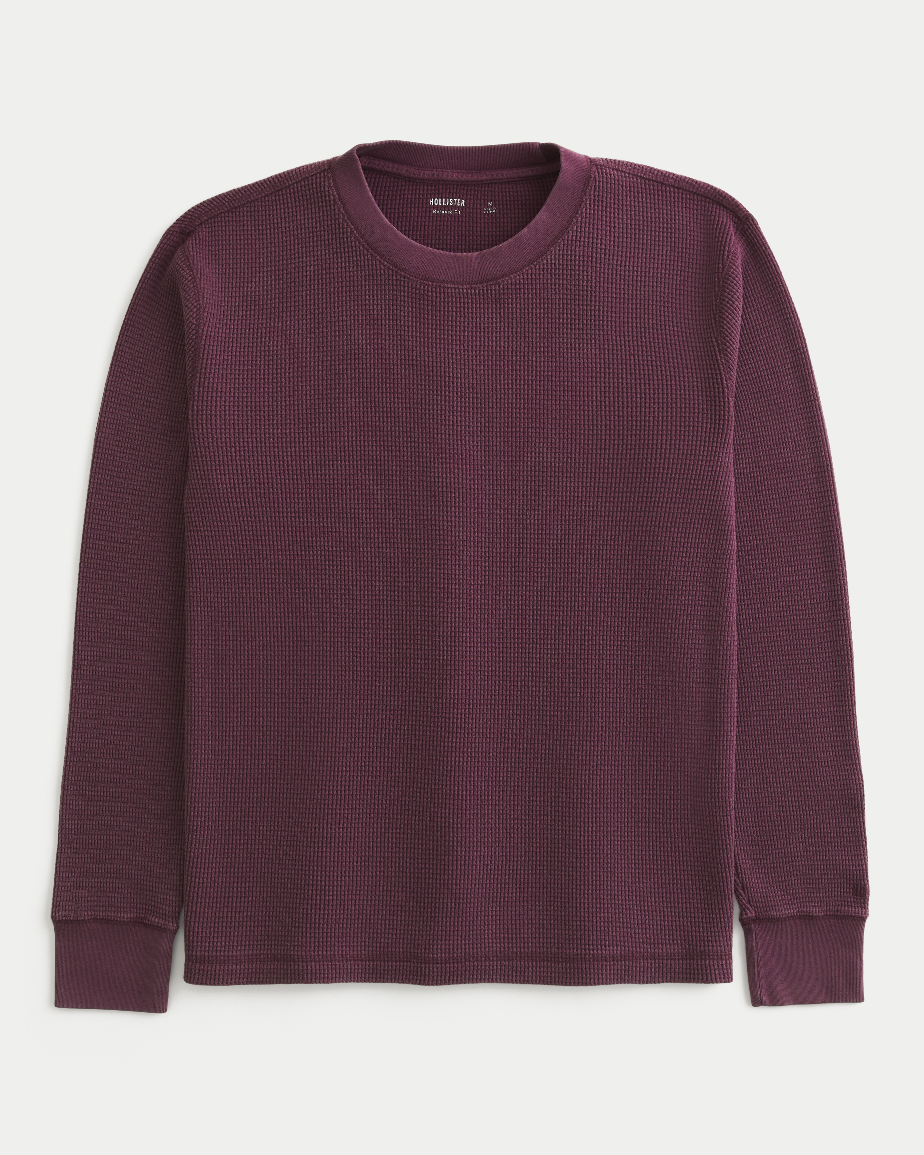 Relaxed Long-Sleeve Thermal Crew Shirt