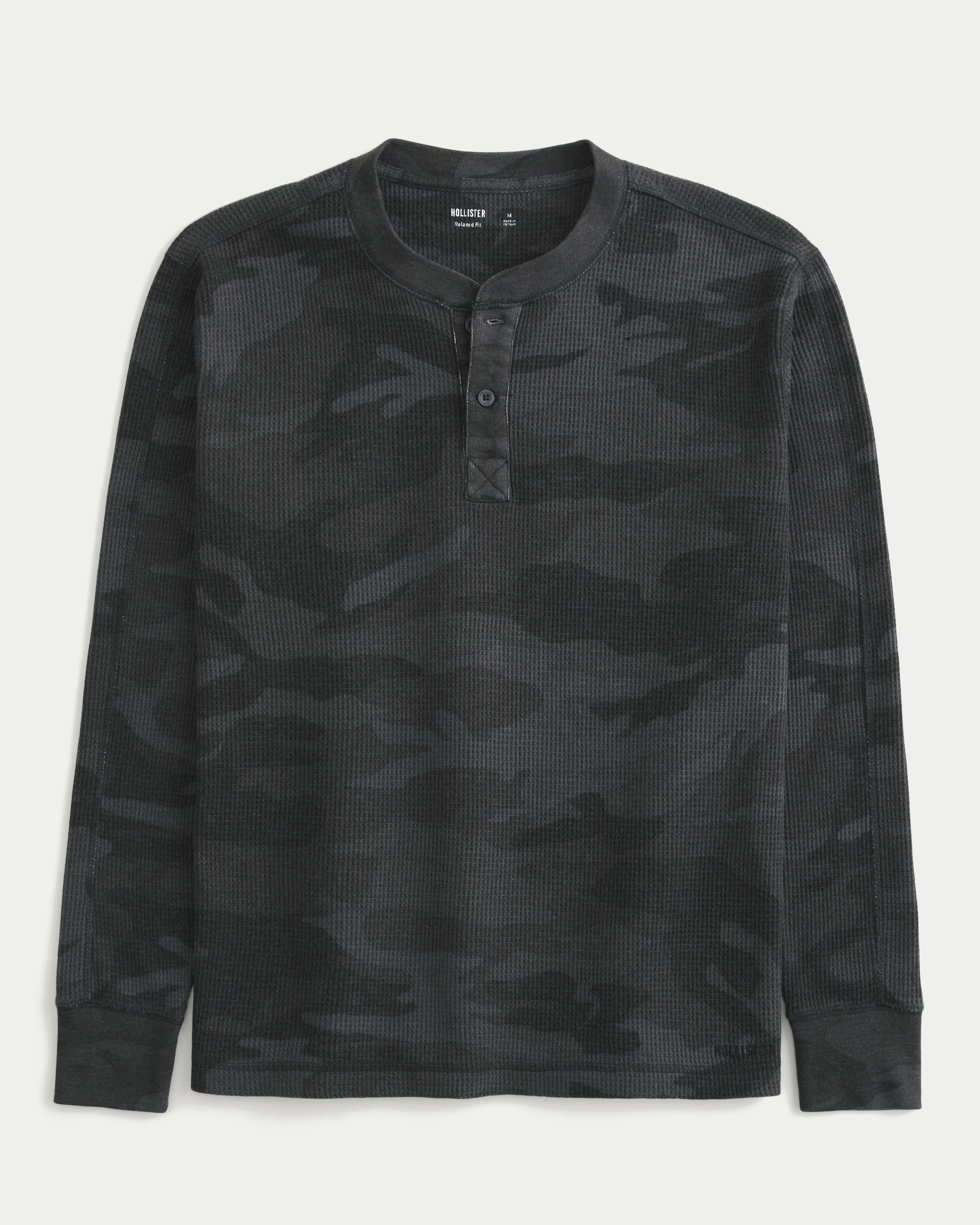 Relaxed Long-Sleeve Thermal Henley