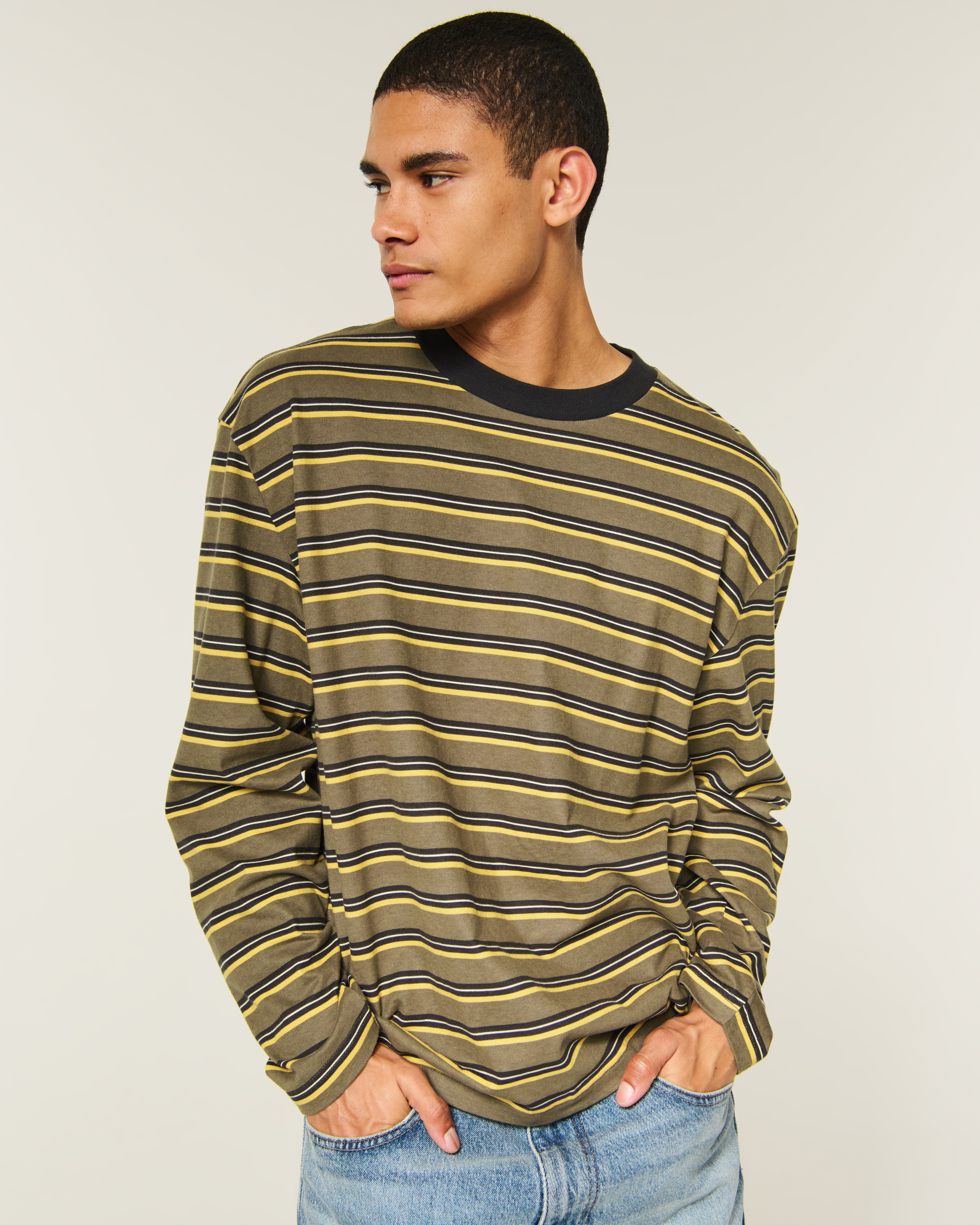 Boxy Heavyweight Long-Sleeve Cotton Crew T-Shirt