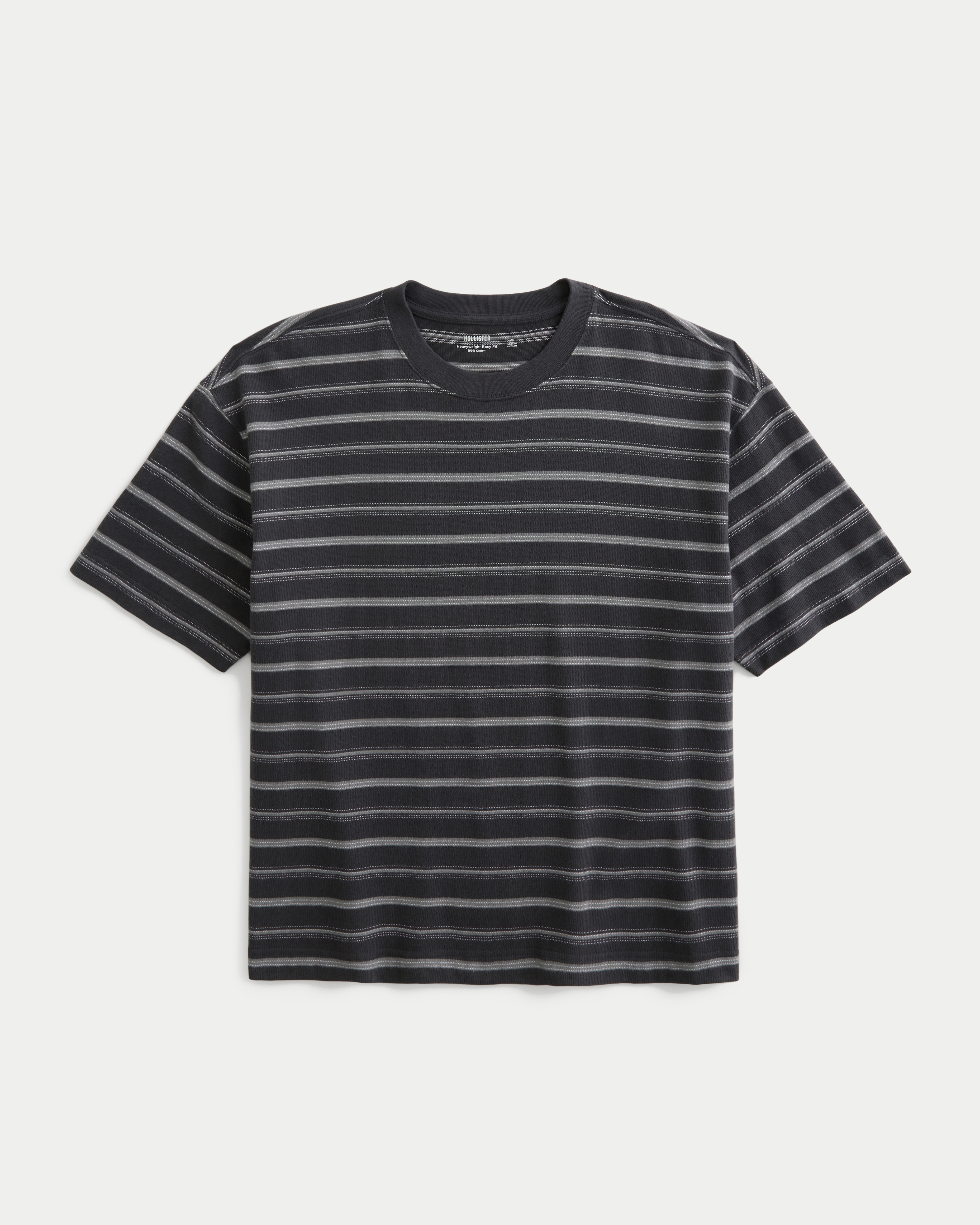Boxy Heavyweight Striped Crew T-Shirt
