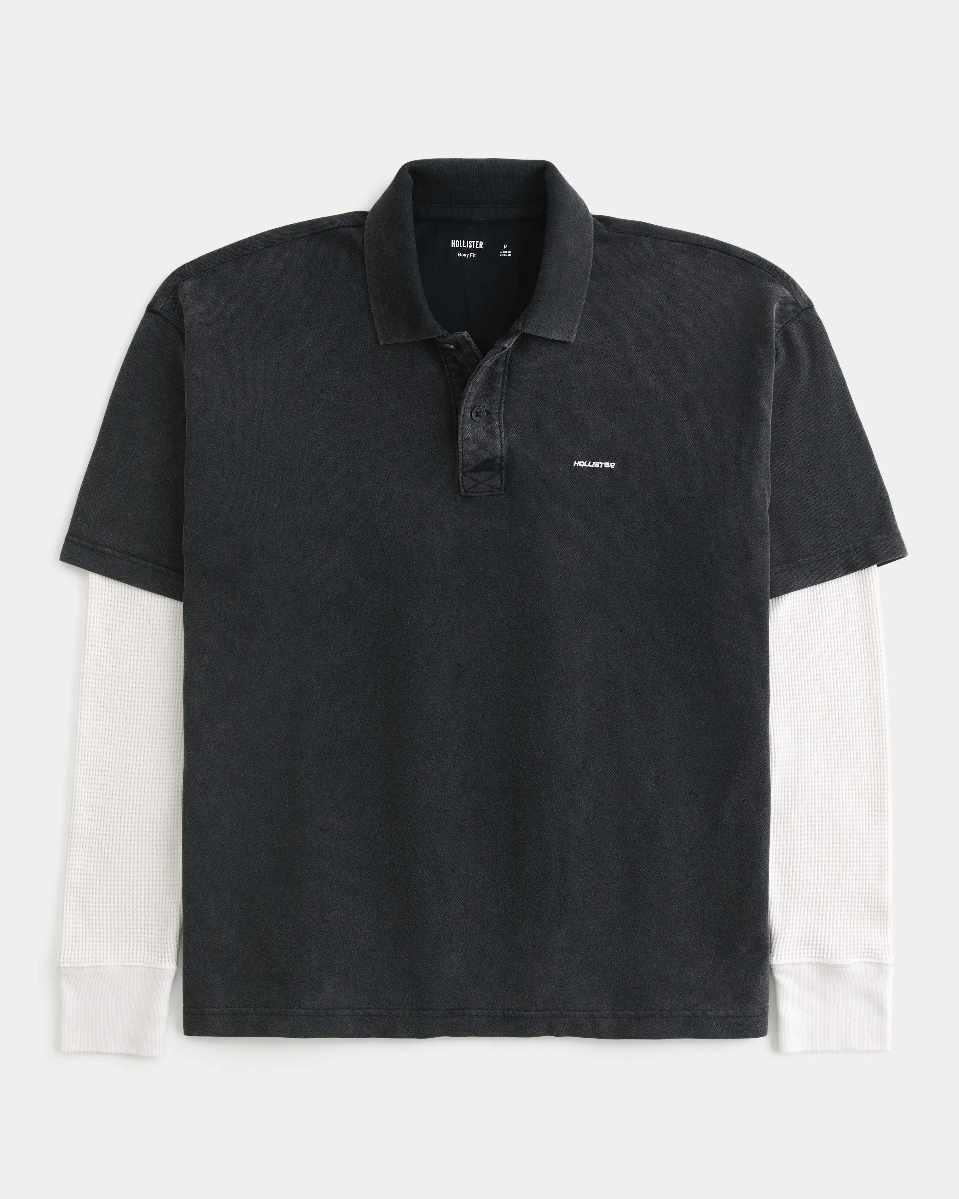 Boxy Heavyweight Layered 2-in-1 Polo