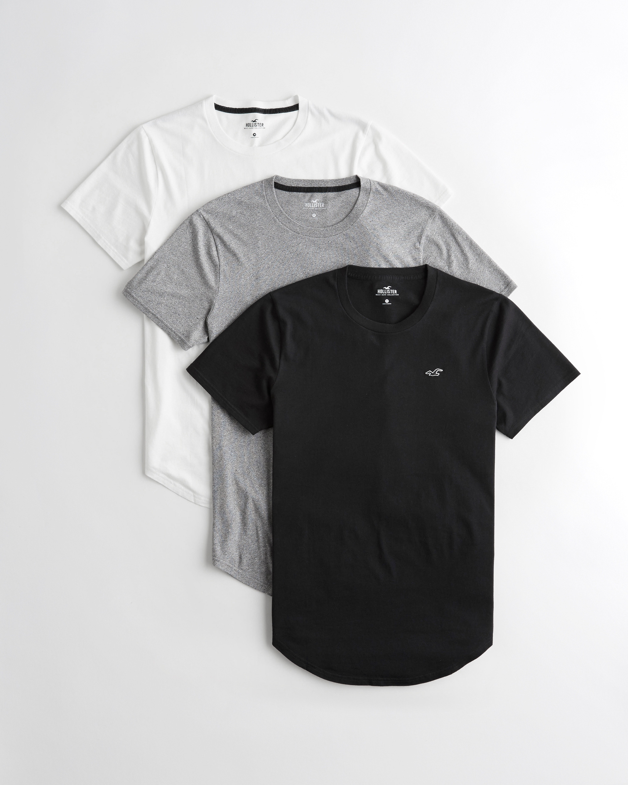 hollister curved hem tee